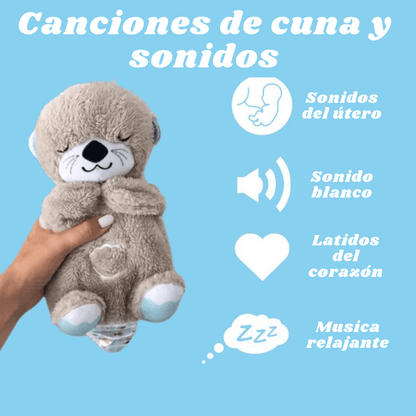 NUTRIA DE PELUCHE CALMANTE CON SONIDOS🧸